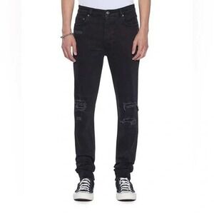 Ksubi Chitch Sim Fit Distressed Denim Faded Boneyard Black 30